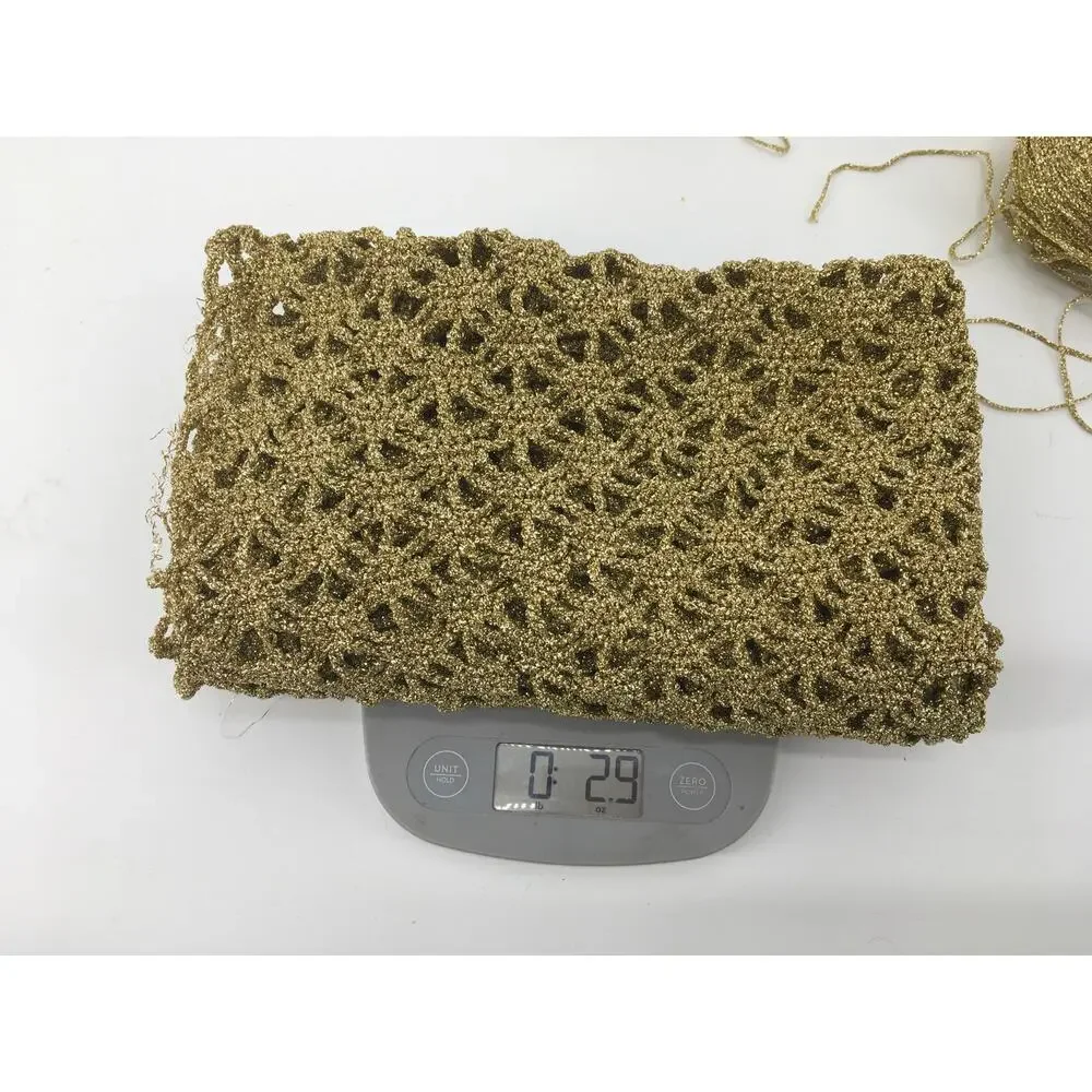 Wolle Rodel Lame-Metallise Lurex Yarn Gold Metallic Shimmer 25g WIP Bundle